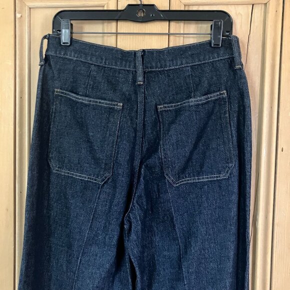 J.Crew Womens '96 Dark Denim Sailor Wide Leg Trouser Jeans Size 28 Blue AN NWT - Picture 11 of 12